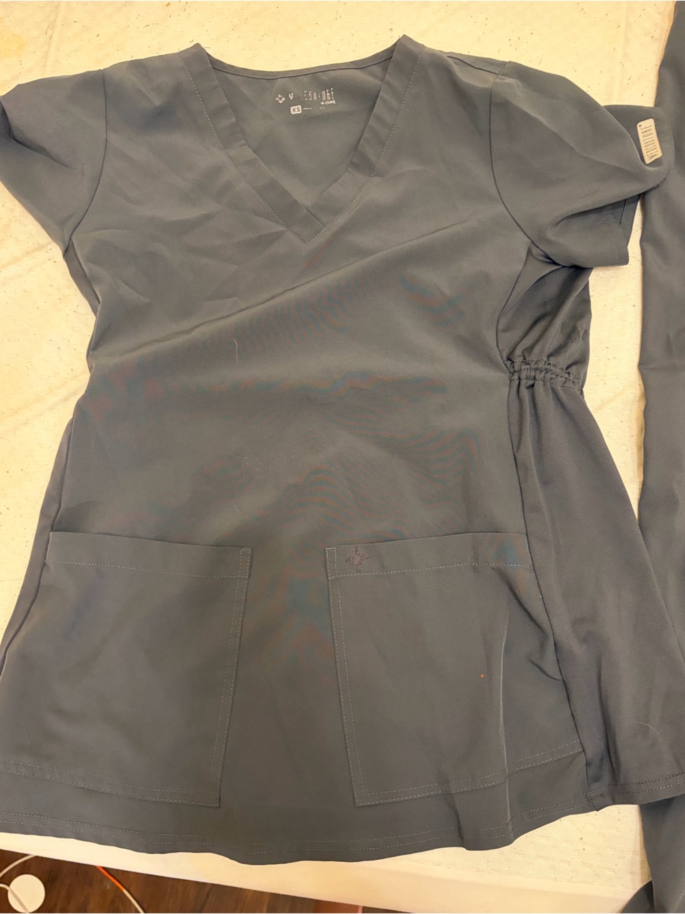Women's Slate Maternity V-Neck Scrub set